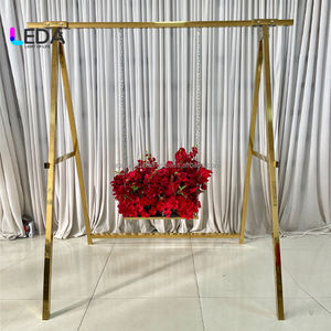 กระเป๋าเป้สะพายหลังอะคริลิคสีทองแบบหมุนได้ LEDA รุ่นโมเดิร์น สำหรับตกแต่งงานแต่งงาน - Product Image 1