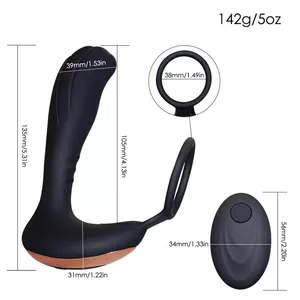 La ricarica silicone elettrico di massaggio prostatico <span class=keywords><strong>Anale</strong></span> Spina Con Controllo <span class=keywords><strong>A</strong></span> Distanza, 2 in 1 Potente Massager Della Prostata Giocattoli Del Sesso Per Gli Uomini - Product Image 5