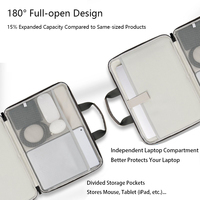 180-Grad Vollständig Öffnende Laptop-Hülle 13,3'' Tablet Elegante PU-Leder Messenger-Tasche Modern Schlicht Langlebig Wasserdicht
