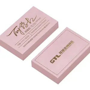 Cartão de visita especial personalizado, cartão rosa criativo de dupla face bronzeador impressão de cartão engrossado convexo