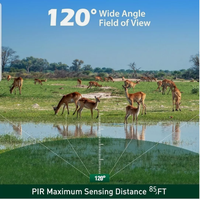 Caméra de surveillance de la faune BSTCAM 4K 48M WiFi avec contrôle par application, grand angle 120°, portée IR 85 pieds, détection de mouvement IR, pour extérieur