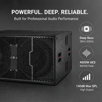 Subwoofer professionnel double de 21 pouces, 4000W AES, 16000W de crête, bobine vocale de 150 mm, passif, 140 dB, 8 ohms, pour scène, basses puissantes, stade, concert