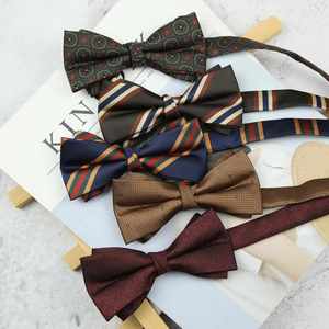 Corbata de Moño para Hombre, para Boda, Padrino, Color Vino Tinto y Café, para Traje de Boda, Camisa, Vestido, Corbata de Moño para Hombre - Product Image 2