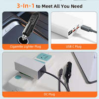 Kabel Daya Step-Up 3-in-1 untuk Starlink Mini - 12V/24V ke 30V Pemantik Rokok Mobil & Adaptor Tipe-C dengan Inti Tembaga Murni