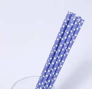 6 мм, фиолетовая основа, маленькие белые соломинки в горошек
