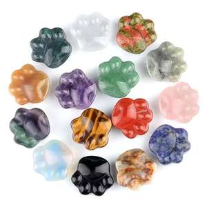 Mini Kristall <span class=keywords><strong>Cat</strong></span>-Pad Stein Handwerk Tiere Figur geschnitzte Edelstein Katze Statue Skulptur Handwerk Sorgen Stein Geschenke - Product Image 1