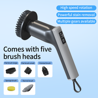 Épurateur électrique détachable réglable Brosse de nettoyage sans fil à long manche pour salle de bain Canapé Toilette Carrelage de sol