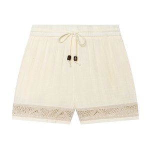 <b>Women's</b> Elastic Waist Casual <b>Shorts</b> Drawstring Bermuda <b>Short</b> Lace Printed Summer Wear <b>Women</b> <b>Shorts</b> - Product Image 1