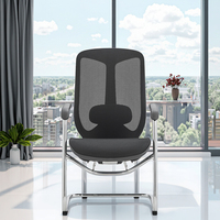 Chaise de conférence de bureau à domicile, de salle de réunion et de formation, moderne, neuve, économique, avec base en alliage d'aluminium et revêtement en tissu, réglable en hauteur, sans