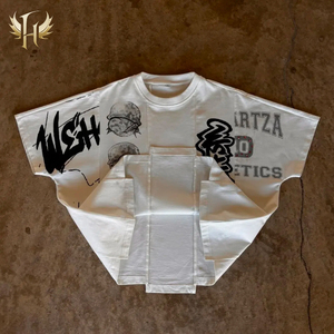 Custom T-<strong>Shirt</strong> Cotton Oversized Splicing <strong>Patchwork</strong> Boxy DTG Print Short Sleeve Uneven Rhinestone Boxy Cropped Mens T <strong>Shirt</strong> - Product Image 2