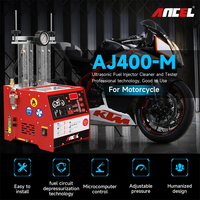 ANCEL-Testeur de Nettoyeur d'Injecteur de Carburant à Ultrasons AJ400-M, Kit d'Outils de Nettoyage de Buse de Moto, 110V