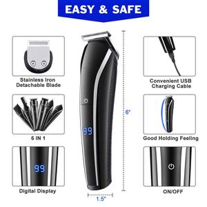 FANKE Kit de Aseo Profesional para Hombre, Cortadora de Pelo Eléctrica Recargable Multifuncional, Juego de Cortadora de Cuerpo, 6 en 1, 2 Unidades, 2 Unidades, 2 Unidades, 2 Unidades - Product Image 6