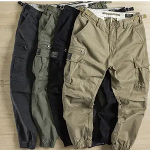 GZY Wholesale benutzerdefinierte neue designs mens cargo hosen große tasche baumwolle hosen männer