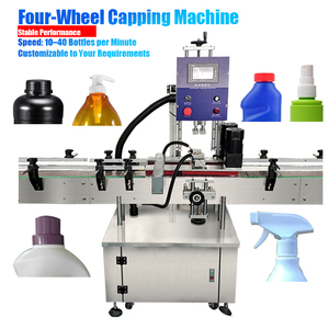 เครื่องปิดฝาขวดไฟฟ้าสำหรับขวดพลาสติกเกรดอาหารพร้อมฝาปั๊มโลชั่น บรรจุภัณฑ์อัตโนมัติความเร็วสูง - Product Image 1