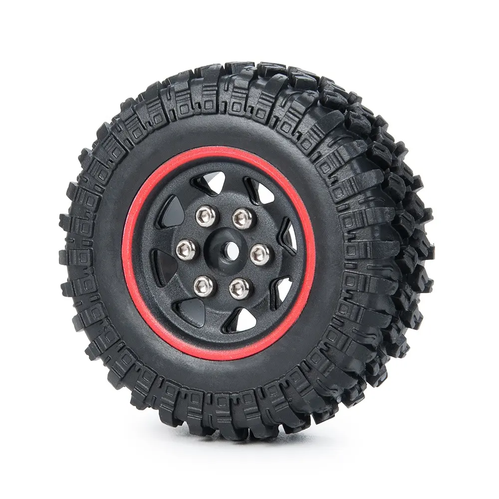 Hot Wheel Rims with Rubber Tires For Axial SCX24 90081 RC Crawler Car rc parts accessories rc car accs