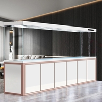 Aquarium de 300 gallons avec filtre, système aquaponique d'intérieur, aquarium en verre ultra-clair, décorations pour salon