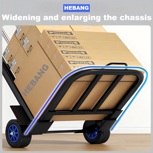 Kleiner, leichter, tragbarer, faltbarer Edelstahl-Trolley mit leisen Rädern für Einkauf, Lebensmittel und Marktstände - Product Image 2