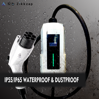 Nouveau chargeur AC Z7A 3,5KW/7KW AC230V Type 2 EU, certifié IP65 CE/FCC, portable pour usage domestique avec écran LED de 1,3 pouce