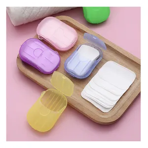 Compresse di lavaggio a mano in schiuma di sapone monouso portatili per esterni Mini sapone di carta lavano le mani con sapone e Wate