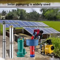 Système de pompe à eau solaire 1HP 750W avec moteur 100% cuivre pour l'irrigation et l'élevage de poissons
