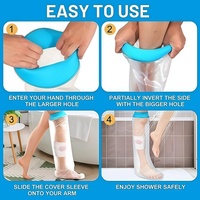 Housse de protection imperméable pour plâtre, pour enfants et adolescents, pour la douche, pour les blessures au pied, à la cheville, à la jambe, pour garder les plaies au sec, réutilisable, durable