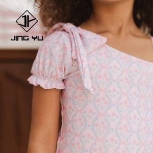 Traje de Baño de Alta Calidad con Estampado Playero, de Un Solo Hombro, para Niñas, Bikini Personalizado de Poliéster Reciclado - Product Image 4