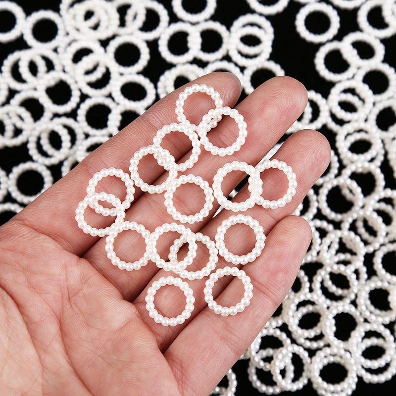 DIY Craft Necklaces Bracelets Earrings Rings Choker Jewelry Making 8mm 12mm 14mm White Bead Pearls Beads Loose Spacer Beads