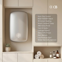 Chauffe-eau électrique instantané sans réservoir de haute qualité 8,5/10/12KW 220V, coque en plastique ABS, panneau IMD, commande tactile anglaise, IPX4