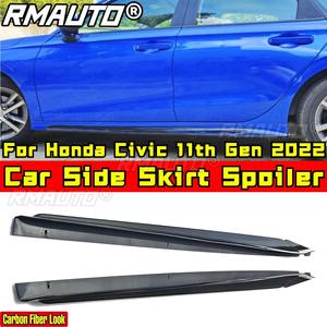 Faldones Laterales para Honda Civic 11ª Gen 2022, Estilo Deportivo, Color Negro Brillante, Accesorios para Auto - Product Image 2