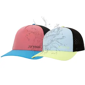 Curved Brim 3D Embroidery Oxford 2 Tone Color Sports Waterproof Hole Perforated Comfortable Summer Outdoor Baseball Cap