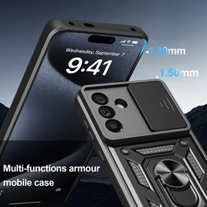 เคสพรีเมี่ยมแบบไฮบริดตัวเลื่อนกล้องโล่และขาตั้งแบบปรับได้สำหรับ Samsung <span class=keywords><strong>Galaxy</strong></span> A82 A71 A56 A42 A36 A25 A21S A16 A06 4G 5g - Product Image 5