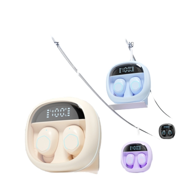 New Arrival True Wireless  Earphones Transparent Design Smart Digital Display Noise Cancelling Long Battery
