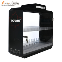 Présentoir d'exposition de logo rougeoyant de vente chaude pour le présentoir acrylique de magasin de fumée de cigarette avec la lumière LED