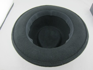 Mode 100% <span class=keywords><strong>Laine</strong></span> Feutre Hommes <span class=keywords><strong>Pas</strong></span> <span class=keywords><strong>Cher</strong></span> Noir Fedora Chapeaux - Product Image 4