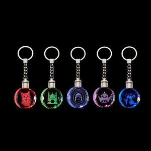 MH-YS0439 2024 nhà máy bán buôn LED 3D biểu tượng tùy chỉnh vuông <span class=keywords><strong>Keychain</strong></span> pha lê với Tôn Giáo phong cách cho lưu niệm khuyến mãi - Product Image 3