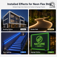 Tira de Luz LED de Silicona de 24V, Impermeable IP67, Resistente, para Exteriores, Paisajes, Longitud Personalizada
