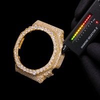 Montre classique G-Shock GA2100 Iced Out VVS Moissanite avec boîtier en laiton et lunette entièrement pavée, style Bussdown, bijoux Hip Hop pour hommes