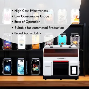 Kleiner Desktop-UV-Flach bett drucker für Acryl holz Metall PVC Telefon hülle Drucken Mini Inkjet Led Druckmaschine