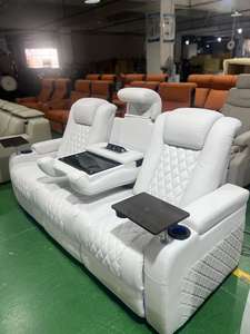 Biểu Tượng Tùy Chỉnh Dubai Điện Màu Xanh Da Ngả Rạp Chiếu Phim Ghế LED Sofa Hiện Đại Có Thể Điều Chỉnh Tựa Chính Hãng Đồ Nội Thất Bằng Da - Product Image 6