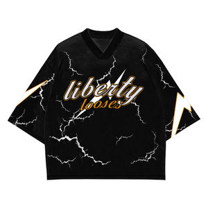 T-shirts décontractés pour hommes de premier choix, style hip-hop, en tricot Spandex/Polyester 200g, impression numérique, séchage rapide, service OEM, patchwork personnalisé - Product Image 6