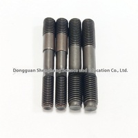 High Strength Double End Stud Bolts, Grade 8.8 Black Oxide Threaded Rods Half Thread Options for Heavy Duty Connections