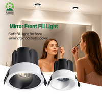 Spot LED COB encastré, éclairage frontal pour miroir, plafonnier en aluminium pour salle de bain, salle de maquillage, salon de beauté