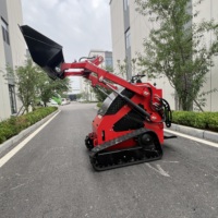 Chargeuse compacte sur chenilles écoénergétique à faible consommation de carburant avec tête de fraisage et trancheuse pour la récolte agricole et la manutention de marchandises en entrepôt