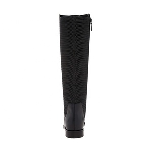 <span class=keywords><strong>Botas</strong></span> de Invierno para Mujer, Altas hasta la Rodilla, Cómodas, Transpirables, Antideslizantes, con Cierre de Cremallera Lateral, Tacón de <span class=keywords><strong>Cuña</strong></span>, Cuero Vacuno Negro - Product Image 5