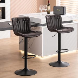Chaise de <span class=keywords><strong>bar</strong></span> noire à hauteur de comptoir facile à assembler Tabourets de <span class=keywords><strong>bar</strong></span> en métal de <span class=keywords><strong>24</strong></span> pouces Tabouret de comptoir pivotant réglable avec dossier pour la cuisine