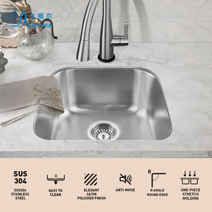 Manufacturer's Handmade Stainless Steel 304/201 Single Basin Kitchen Square Nano Surface Multifunctional Double <strong>Jordan</strong> Home One - Product Image 6