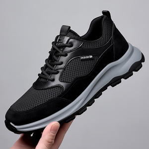 Zapatillas deportivas de punto para hombre, estilo primavera 2026, con parte superior de malla, transpirables, antideslizantes, informales, estilo papá. - Product Image 5