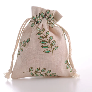 Nuevo Diseño, Bolsa de Regalo para Joyería de 13*18cm, Material Ecológico, Seda Impresa, Muselina Natural, Algodón, Lino, Marca Linna MB1318 - Product Image 3