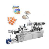Machine d'emballage sous blister automatique DPB320 pour chocolat, beurre, sauce, avec moules à changement rapide électro-pneumatiques pour liquides en PVC