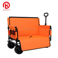 Chariot de plage à 4 roues pliable, chariot de camping pliable